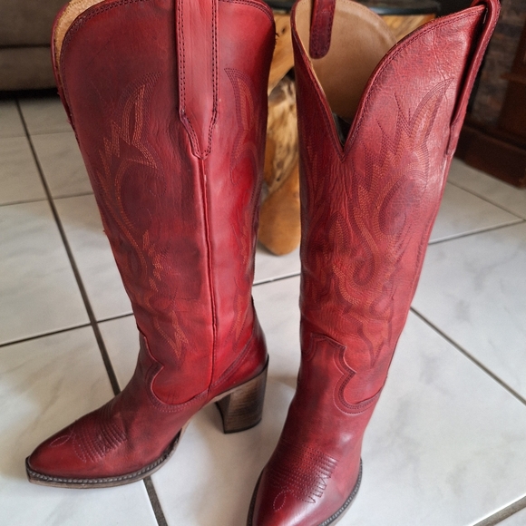 Freebird Jackson cowboy boot Red distressed Size 9 - Picture 2 of 15